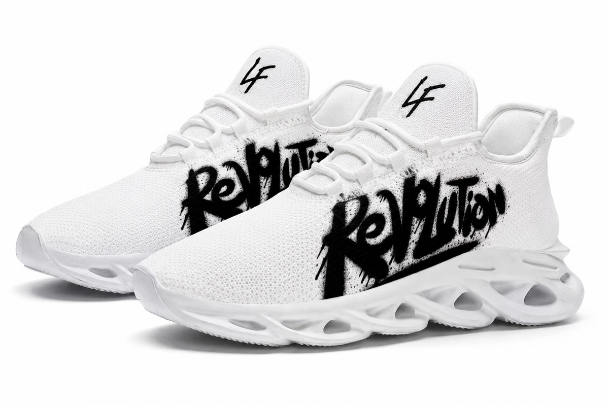 Sneakers LF Revolution – Scarpe Sportive Bianche Streetwear con Logo LF