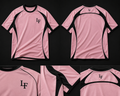 Maglia Sportiva LF Rosa/Nero – Design Tecnico Premium (Vista Fronte e Retro)